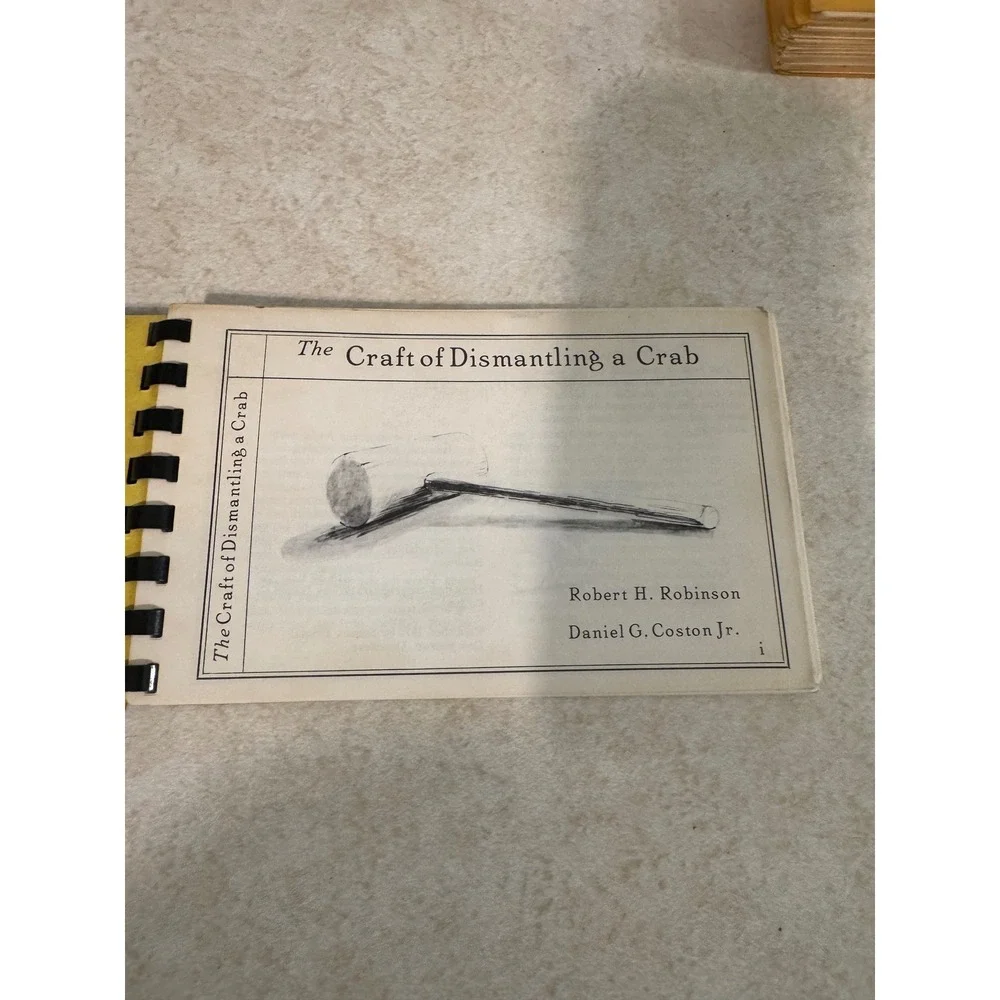 The Craft of Dismantling a Crab 1977 Vintage Seafood Cookbook Shellfish Guide